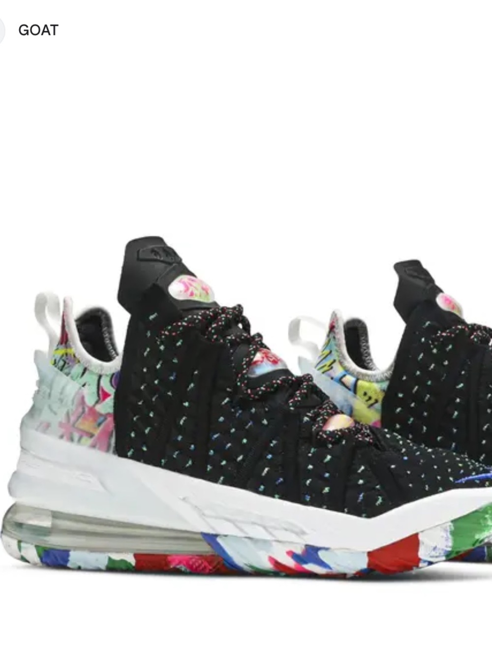 Nike Kids LeBron 18 Low James Gang Multicolor Basketball Shoe Size 7Y